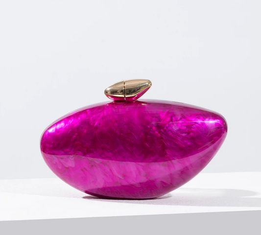 Designer Egg-Shaped Acrylic Evening Clutch: High-Quality Accessory for Women's Parties