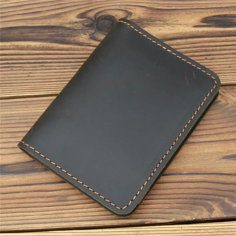 Luxury Leather Card Holder: A Minimalist and Slim Design Wallet with ID, Credit Card, Driver License Slots and Money Clip for Men