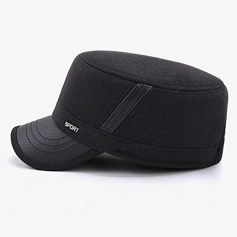 Men's Winter Military Hat with Earflaps for Warmth