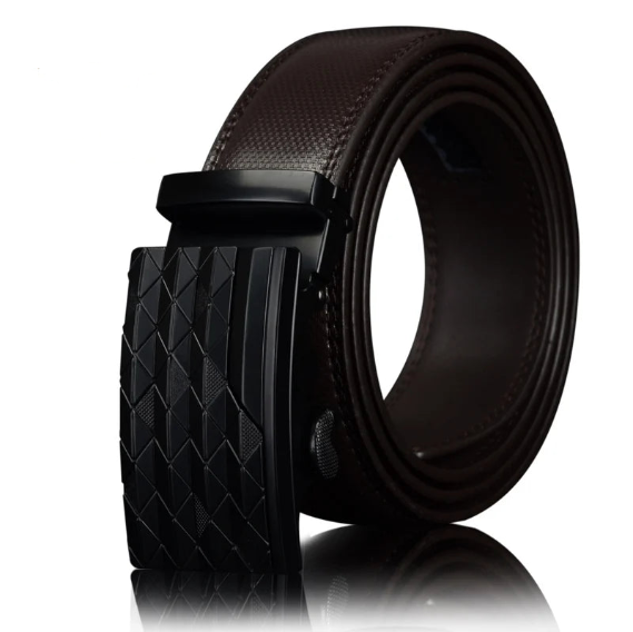 Upgrade your style with our Men's Genuine Cow Leather Automatic Buckle Belt