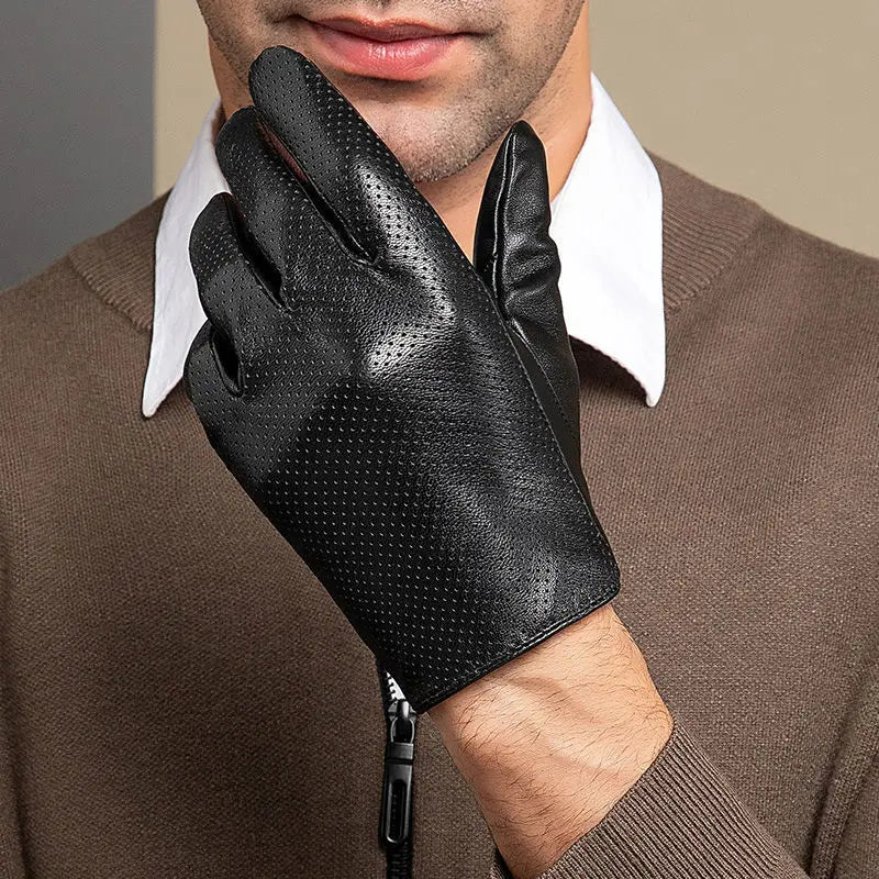 Elevate your driving experience with our Men's 100% Genuine Sheepskin Leather Gloves.