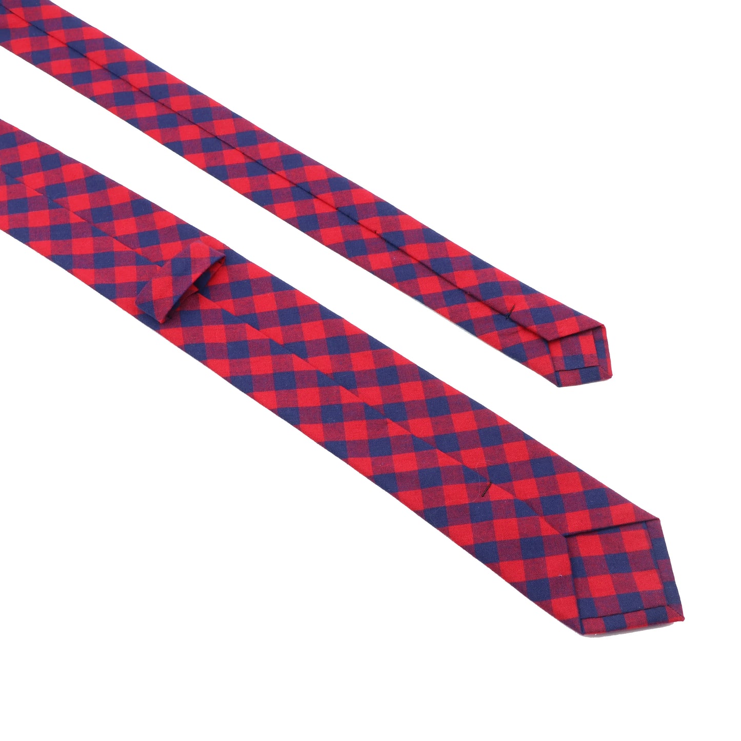 Fashionable Plaid Skinny Cotton Necktie for Men: Vibrant Choice for Weddings, Business, and Casual Suits