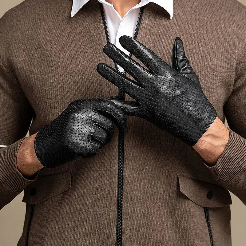 Elevate your driving experience with our Men's 100% Genuine Sheepskin Leather Gloves.