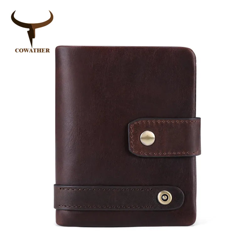 Vintage Fashion Cowhide Wallets: Top-Quality Genuine Cow Leather