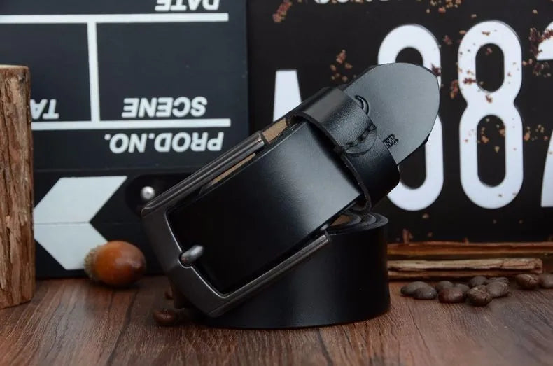 Vintage Style Genuine Cow Leather Belt for Men