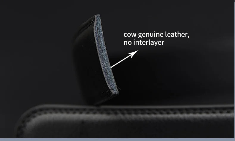 Men's Genuine Cow Leather Belt with Automatic Ratchet Buckle