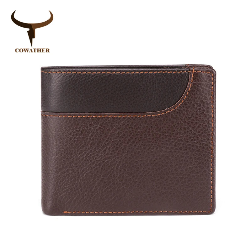 Top-Grade Cowhide Leather Wallet for Men - Fashionable Vintage Elegance