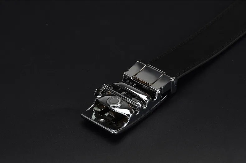 Elevate your style with our Men's Genuine Leather Belts featuring a Metal Automatic Buckle