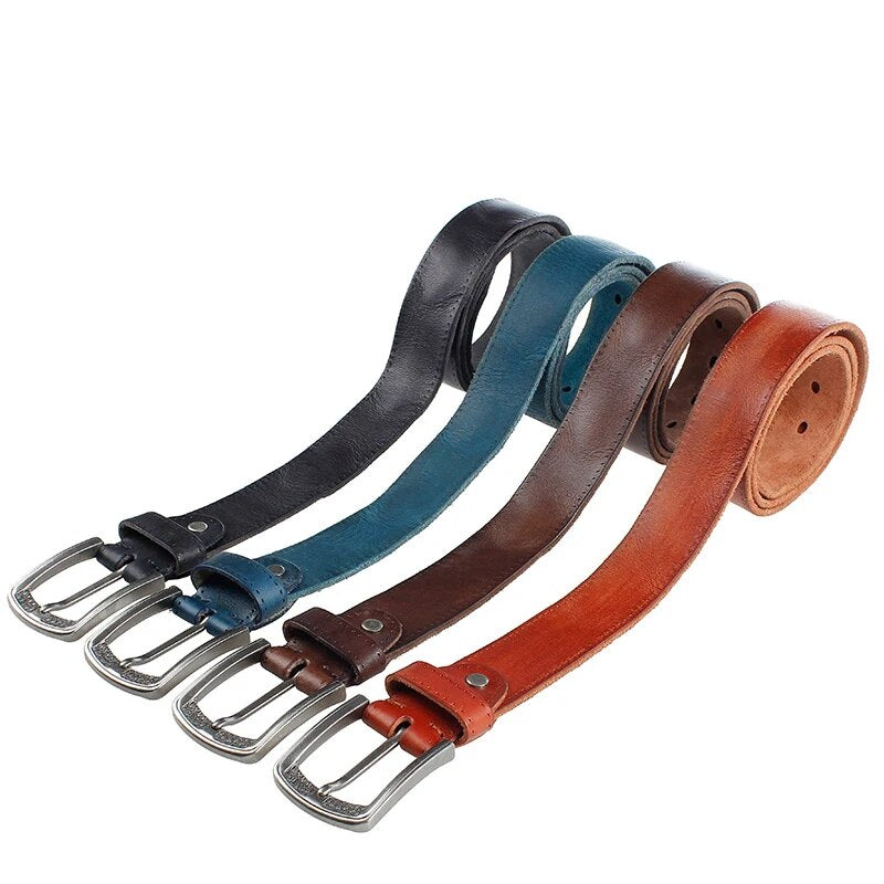 Timeless Retro Style Men's Genuine Leather Belt