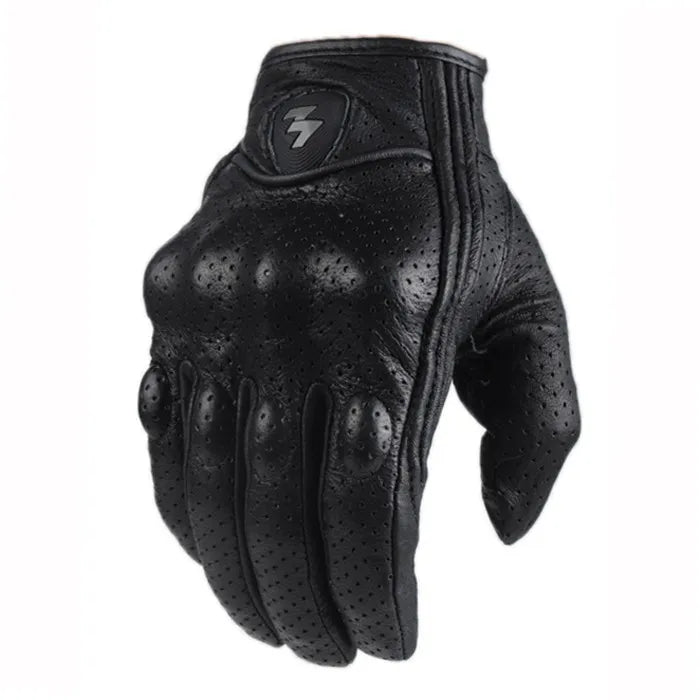 Sheepskin Genuine Leather Motorcycle Gloves for Men - Perfect for Motocross, Motorbike, Biking, Racing Cars, and Riding Moto