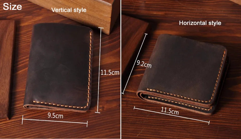 Handmade Vintage Genuine Leather Men Wallet