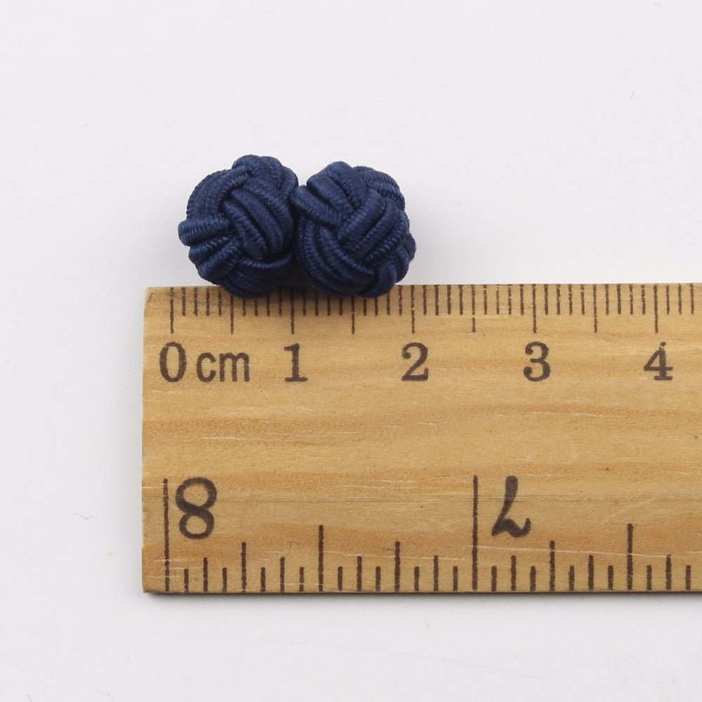 Royal Blue and White Knot Cufflinks