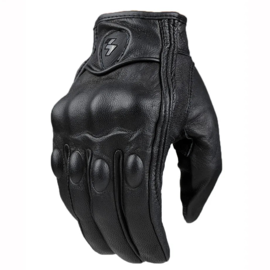 Sheepskin Genuine Leather Motorcycle Gloves for Men - Perfect for Motocross, Motorbike, Biking, Racing Cars, and Riding Moto