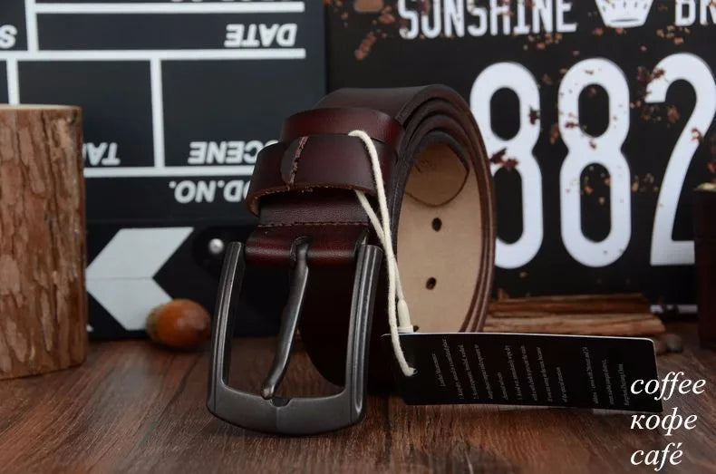 Vintage Style Genuine Cow Leather Belt for Men