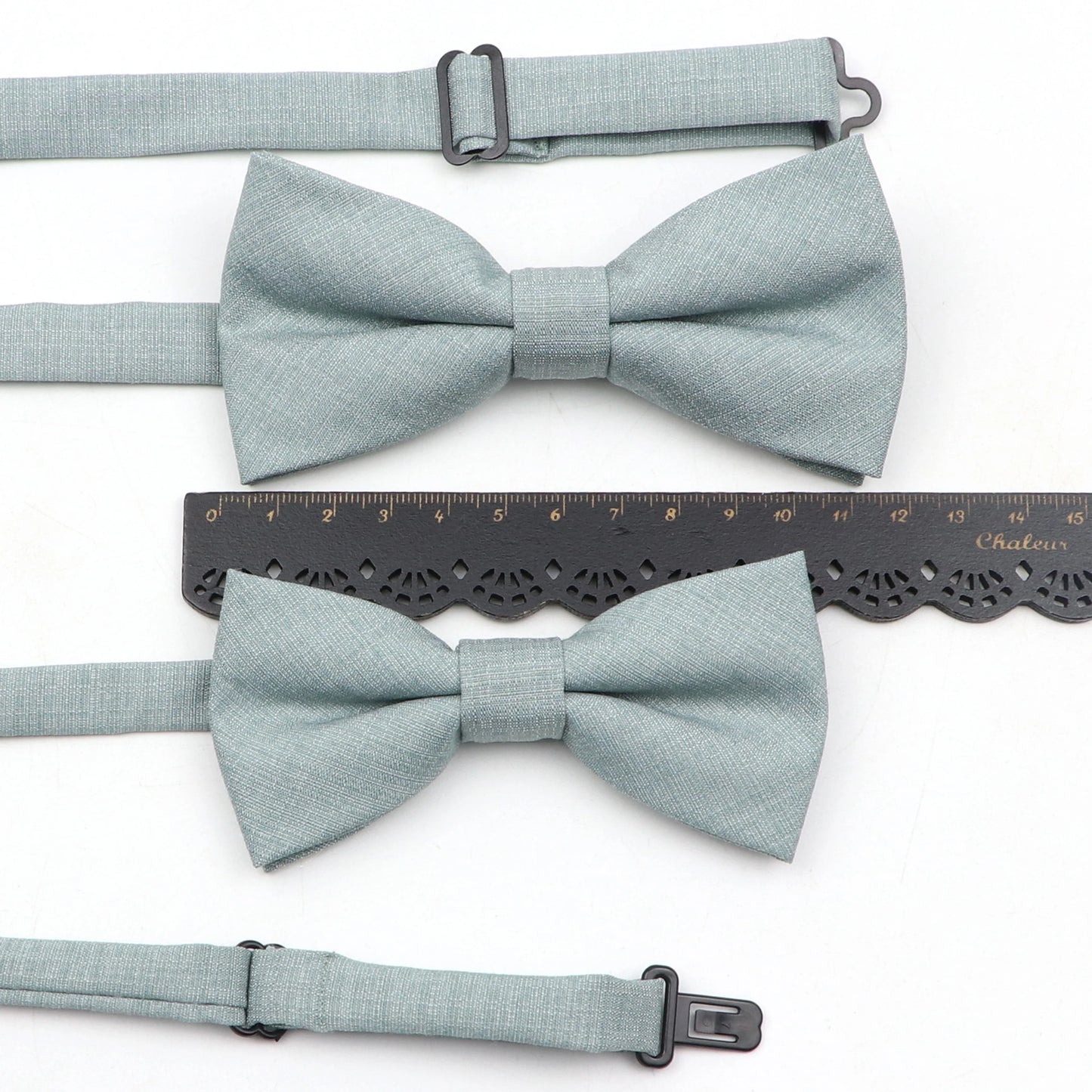 Soft Polyester Solid Bowtie Set in 15 Colors: Father-Son Matching Butterfly Bow Ties for Casual Wear, Weddings, and Special Occasions