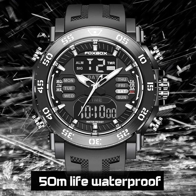 Foxbox Digital Men Military Watch