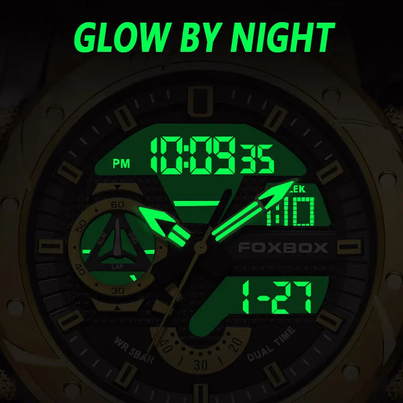 FOXBOX Silicone Strap Military Wristwatch