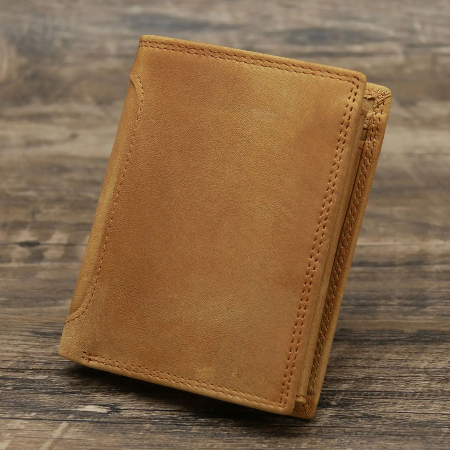 Genuine Leather Men's Wallet with Coin Pocket