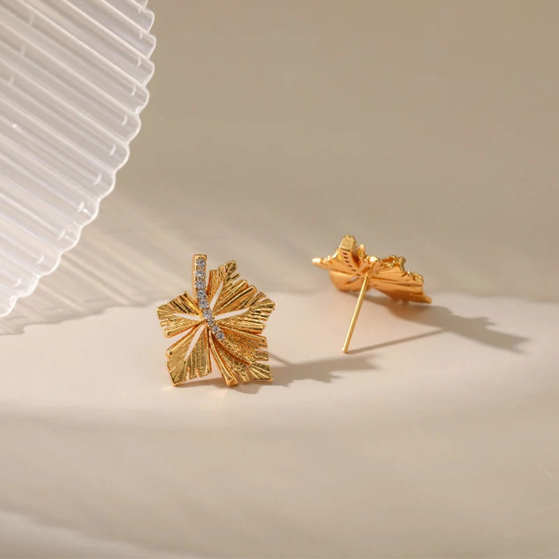 Exquisite Geometric Leaf-Shaped Earrings