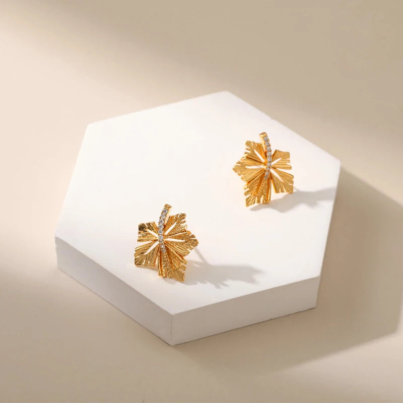 Exquisite Geometric Leaf-Shaped Earrings