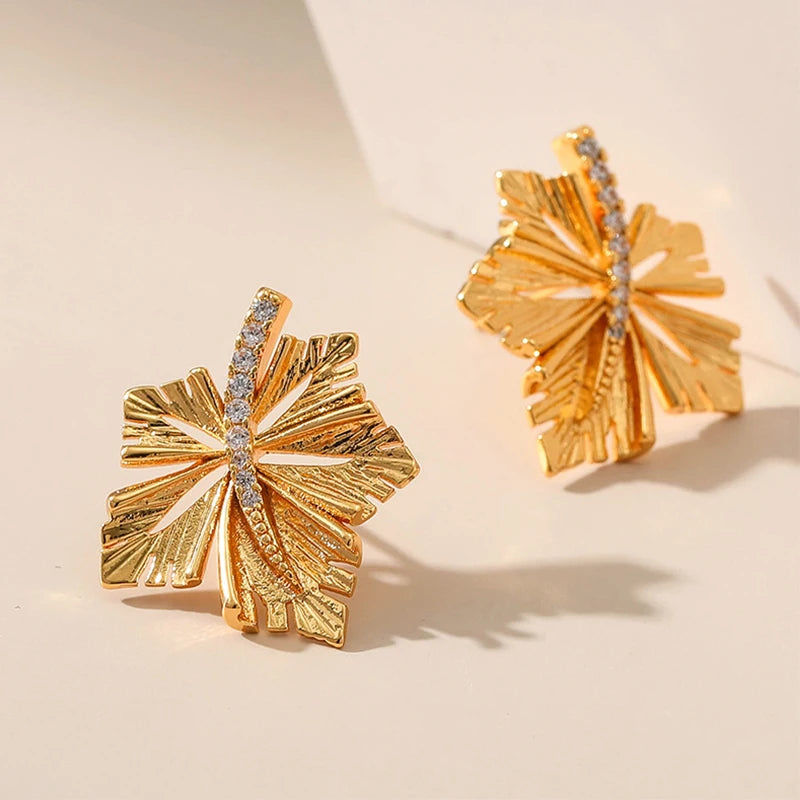 Exquisite Geometric Leaf-Shaped Earrings