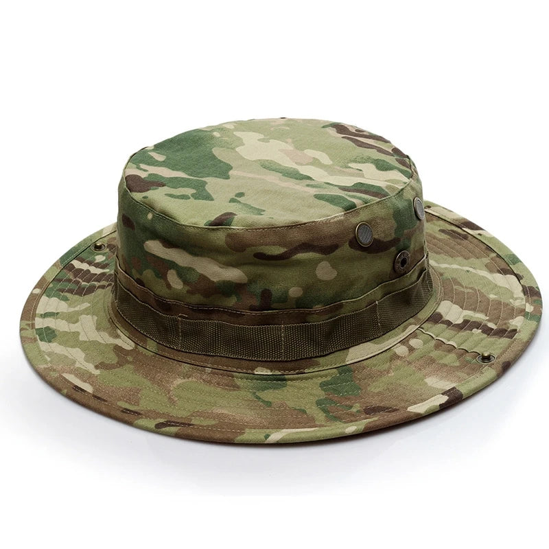 Men's Tactical Camouflage Boonie Bucket Hat for Military, Outdoor Sports, Fishing, Hiking, Hunting, and Climbing