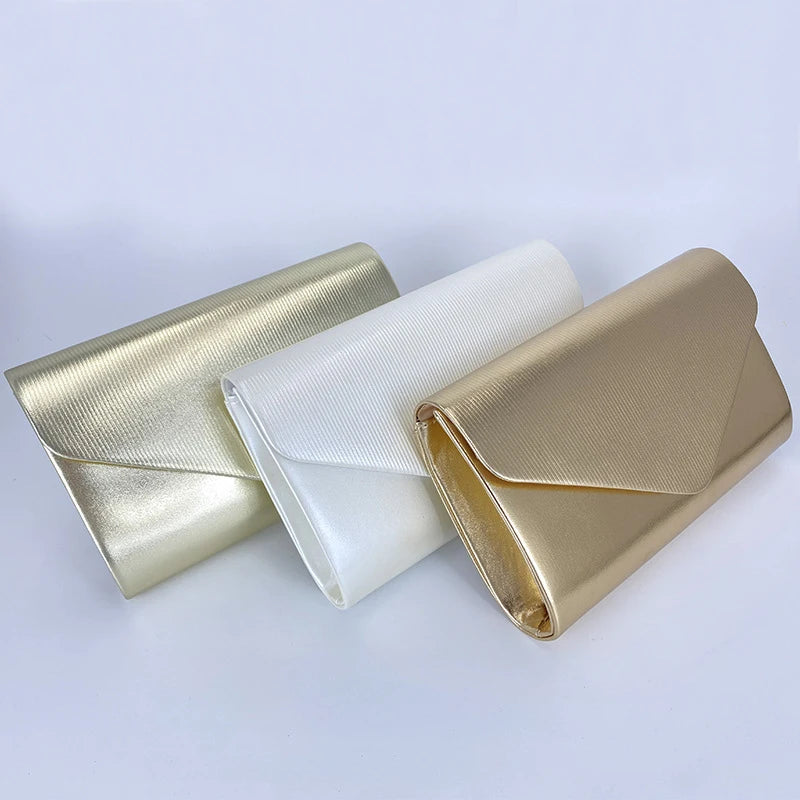 Gold Chain Evening Clutch for Women: Versatile Envelope Style, Ideal for Daily Use, Weddings, and Parties