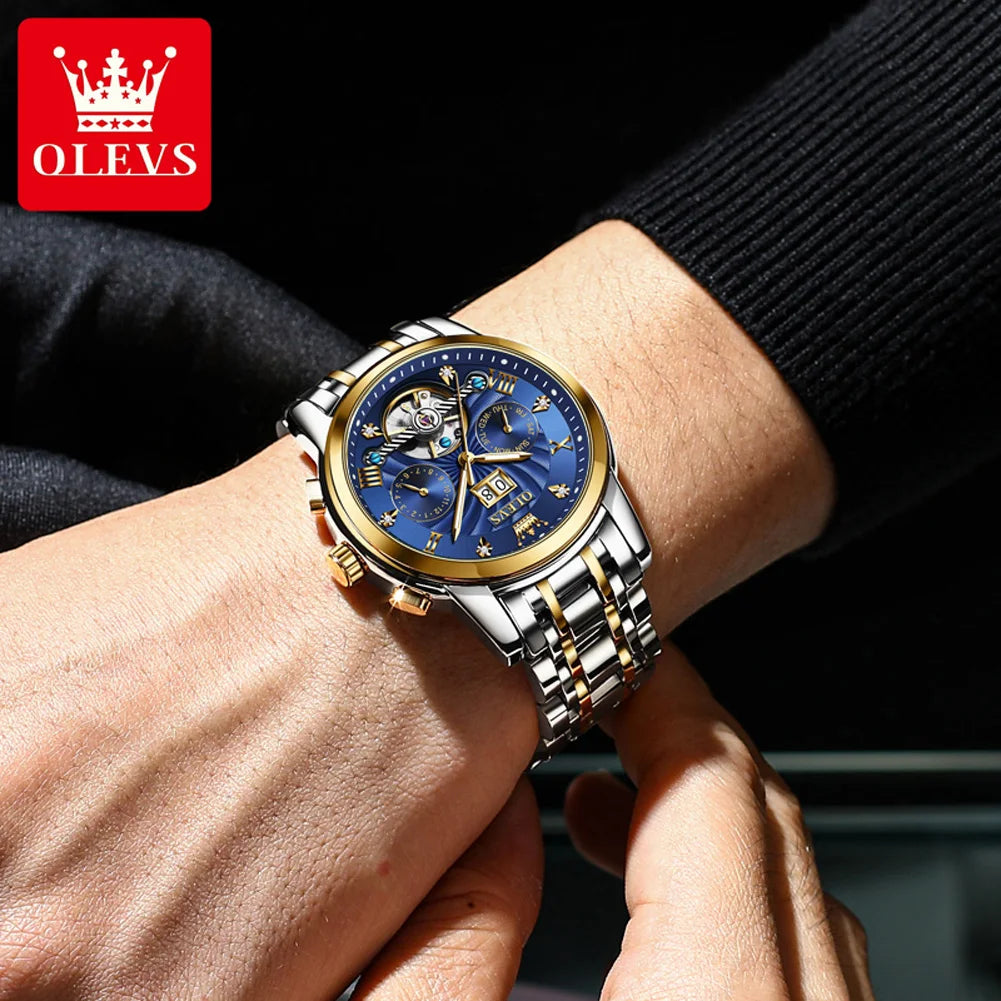 OLEVS Automatic Mechanical Stainless Steel Waterproof Watch