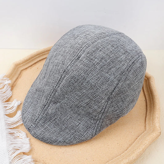 Men's British Style Retro Newsboy Beret Hat: Spring, Autumn, and Winter Newsboy Beret Hats for an Elegant Touch of England