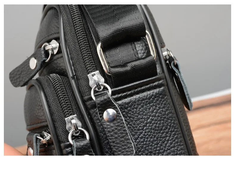 Men's Genuine Leather Handbags: Business Messenger Bags, Small Crossbody Bag for a Fashionable and Functional Handbag