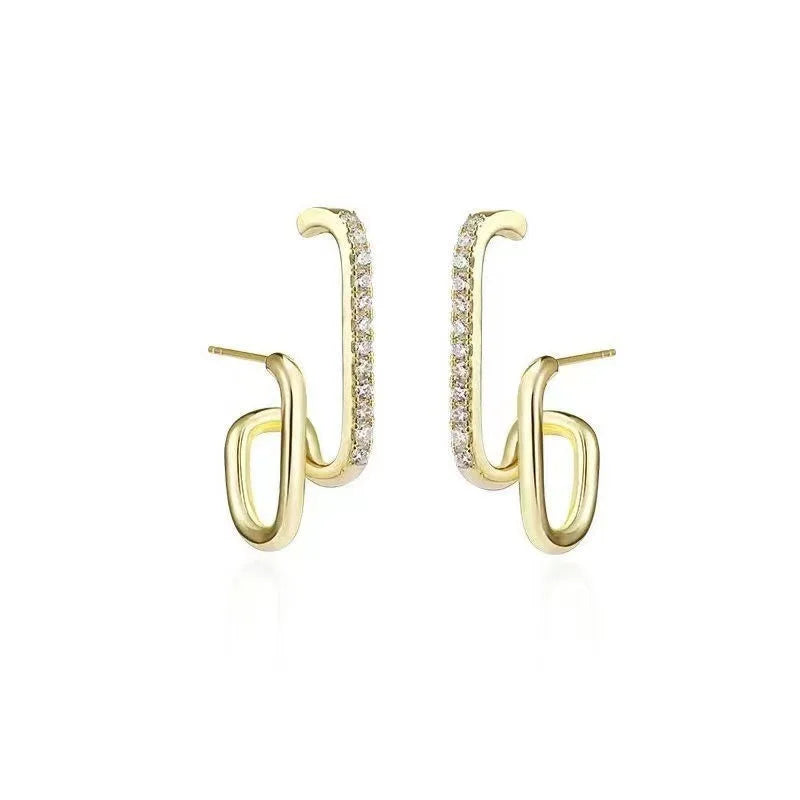 Luxury Crystal Claw Stud Earrings