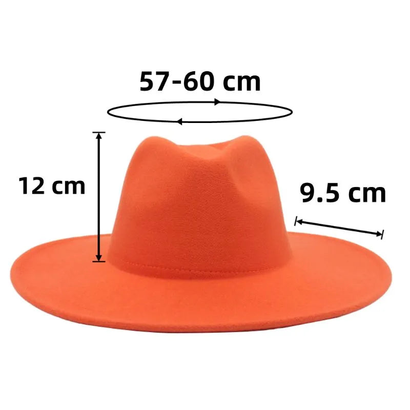 Vintage Felt Hats for Men: 9.5cm Large Brim Classic Fedoras in Simple British Style Jazz Hats