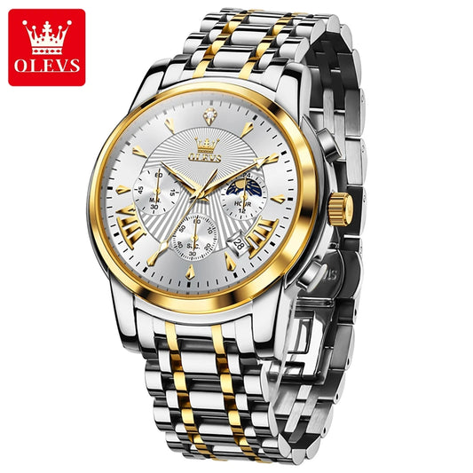 OLEVS Luxury Quartz Waterpoof Chronograph Men's Wristwatch
