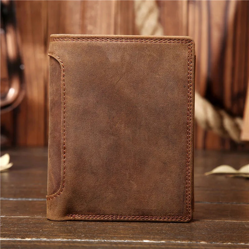 Genuine Leather Men's Wallet with Coin Pocket