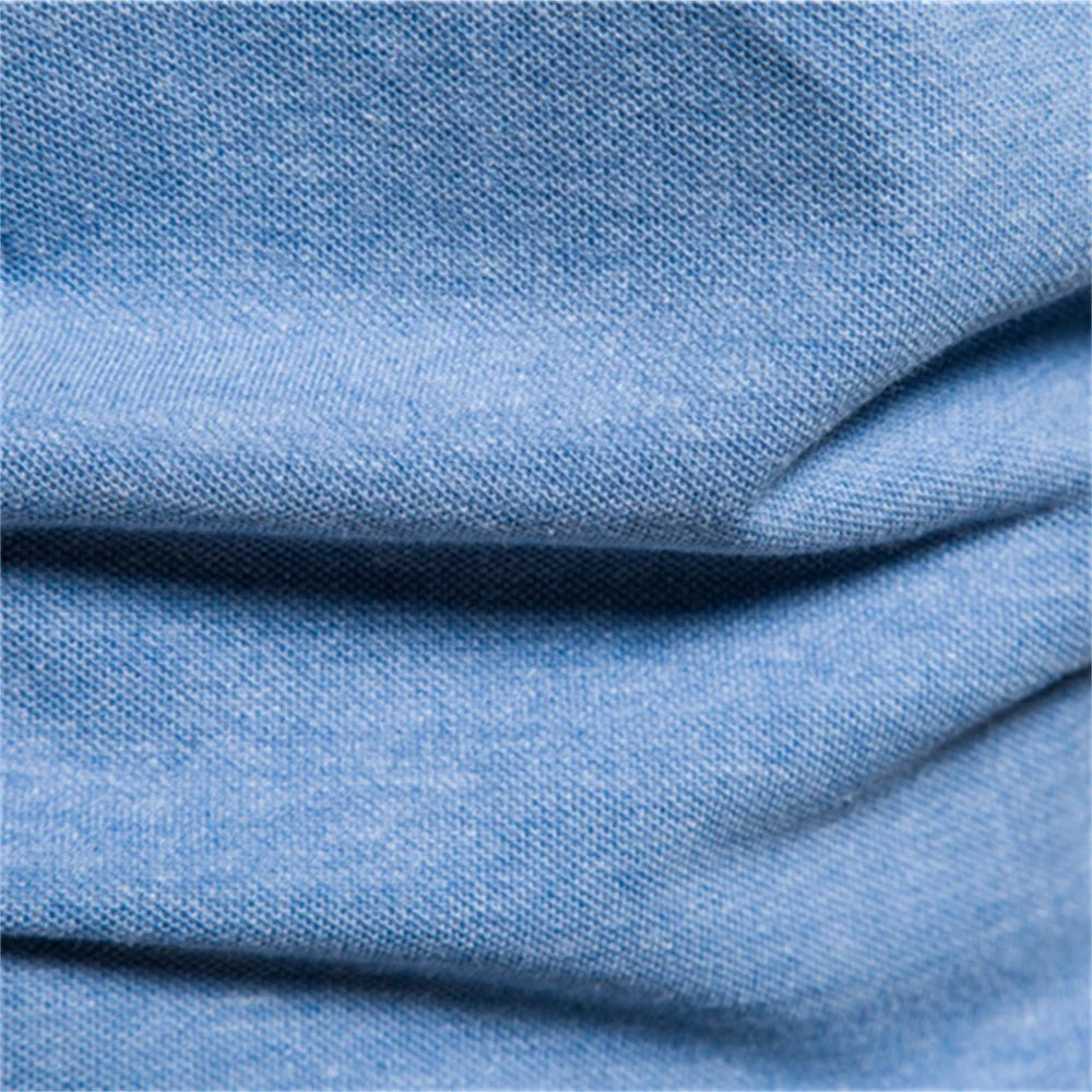 Solid Light Blue Classic Polo Short Sleeve Shirt