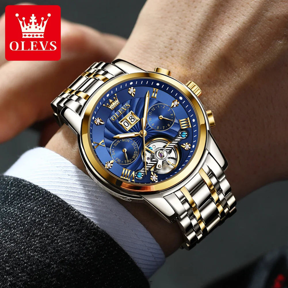 OLEVS Automatic Mechanical Stainless Steel Waterproof Watch