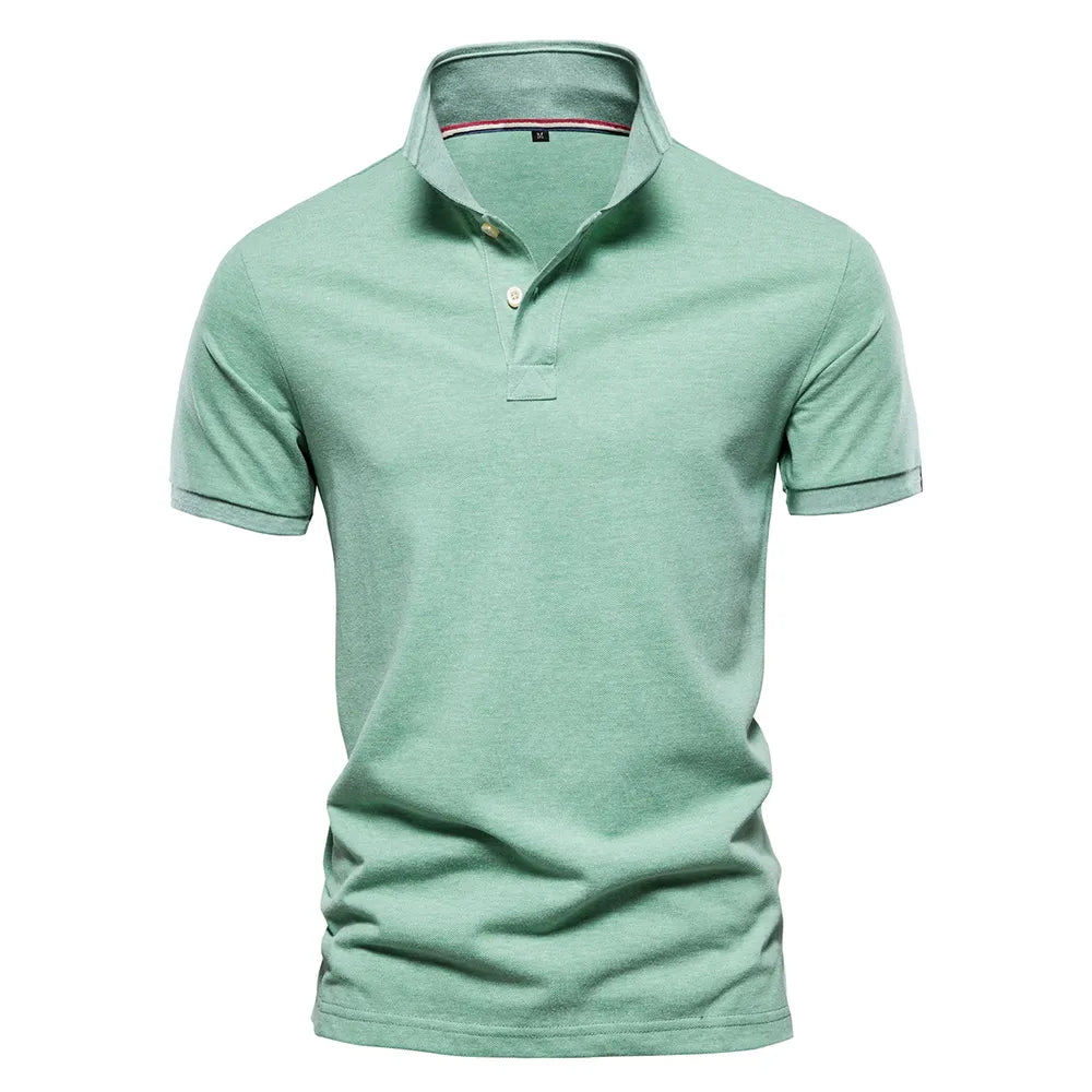 Solid Army Green Classic Polo Short Sleeve Shirt