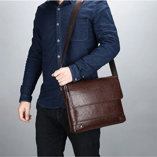 Men's Leather Tote Briefcase: Boston Style for Commuting, Laptop Shoulder Bag for Executive Business Work, Messenger, Crossbody, and Designer Side Bag