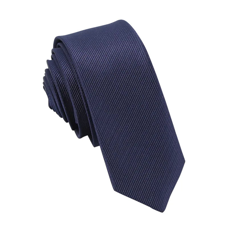 New Narrow Twill Tie for Men: Classic Handmade Skinny Tie with Thick Striped Solid Color, Narrow Collar, Slim Cashmere Tuxedo Tie