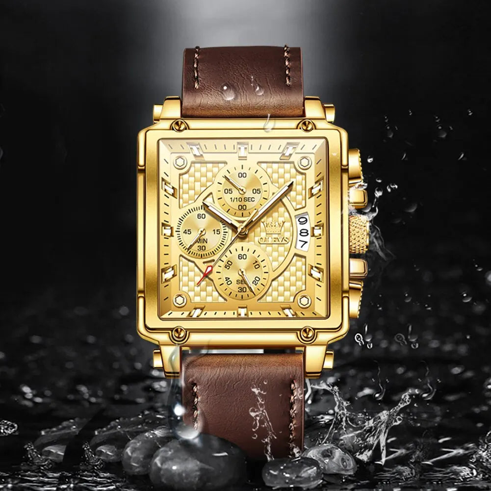 OLEVS Luxury Square Quartz Wrist Watch