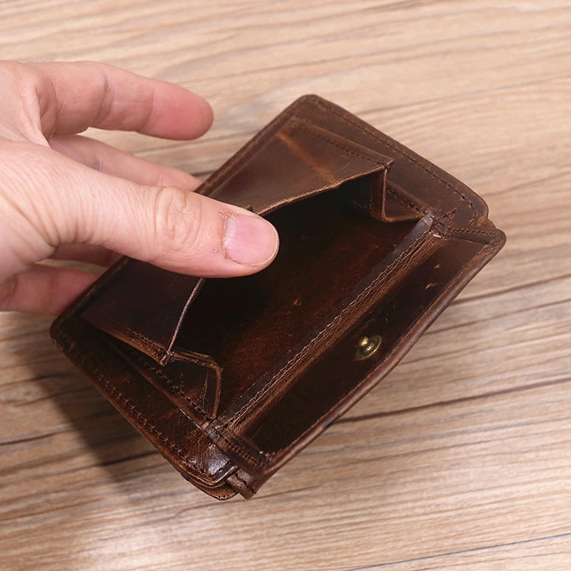 Genuine Leather Card Holder Coin Pocket