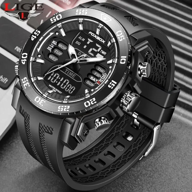 Foxbox Digital Men Military Watch