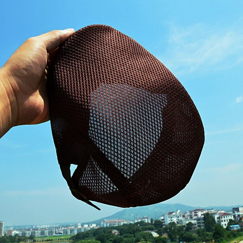 New Fashion Summer Men's Newsboy Hat: Breathable Mesh Outdoor Sun Hat with Adjustable Size, Flat Cap, Ideal Gift