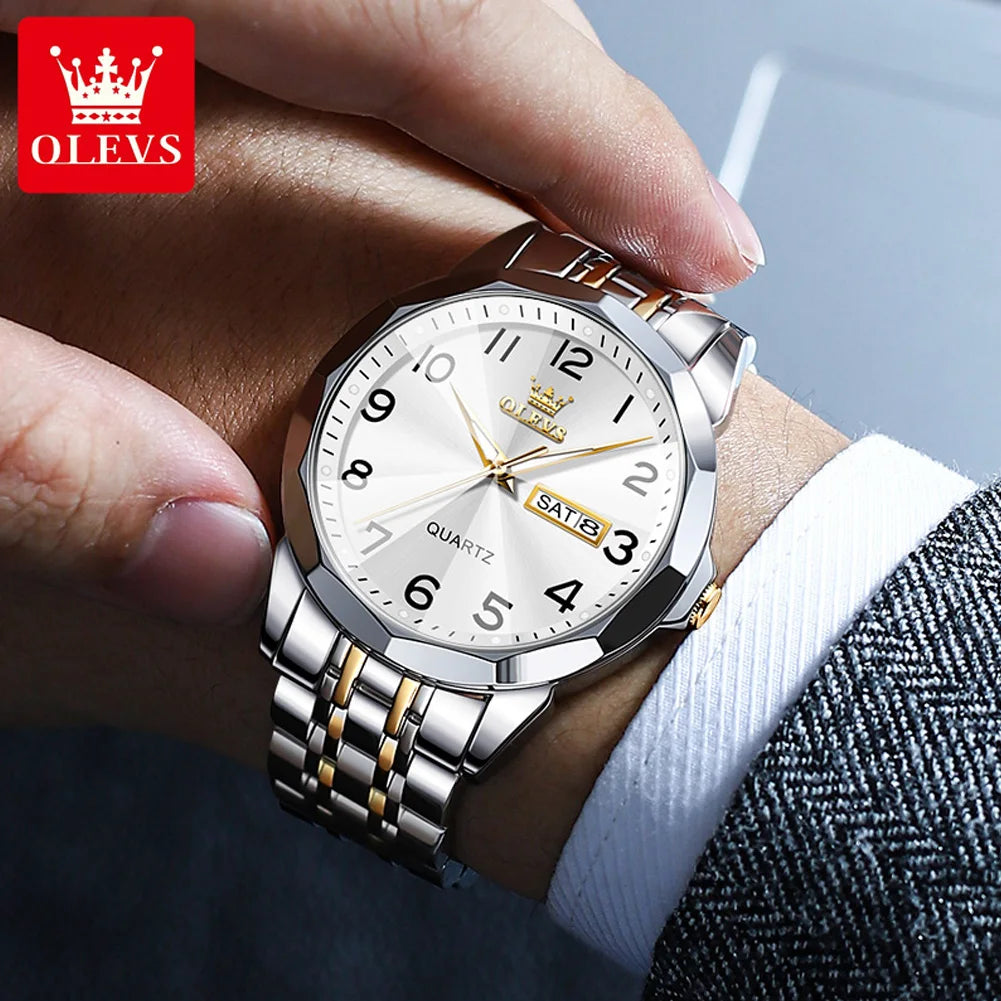 OLEVS Classic Quartz Stainless Steel Watch