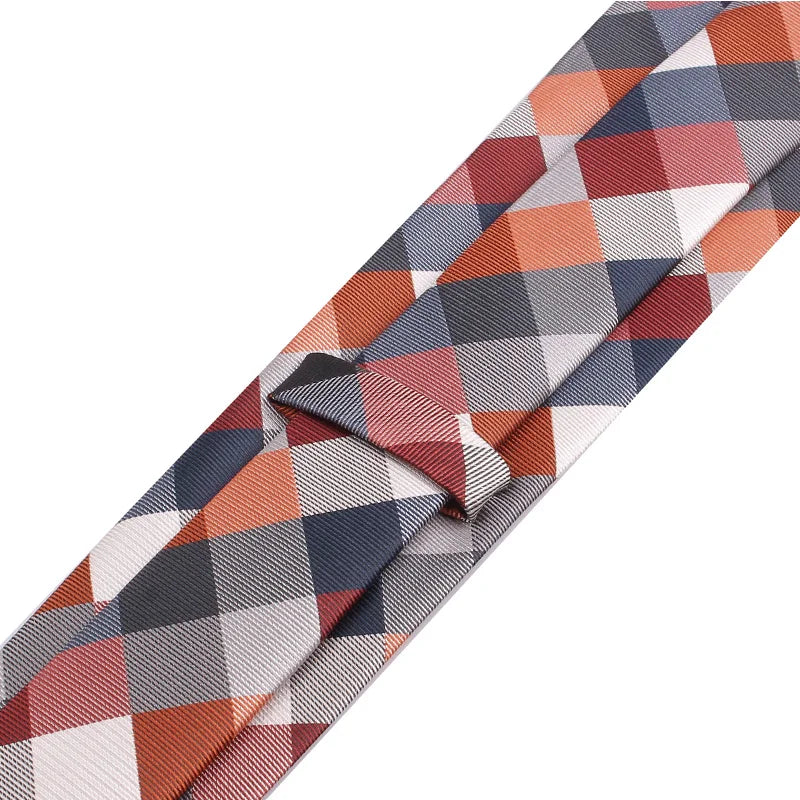 New Polyester Necktie for Men: Classic Checked Ties, Fashionable Neckwear for Wedding, Business, and Suit Attire