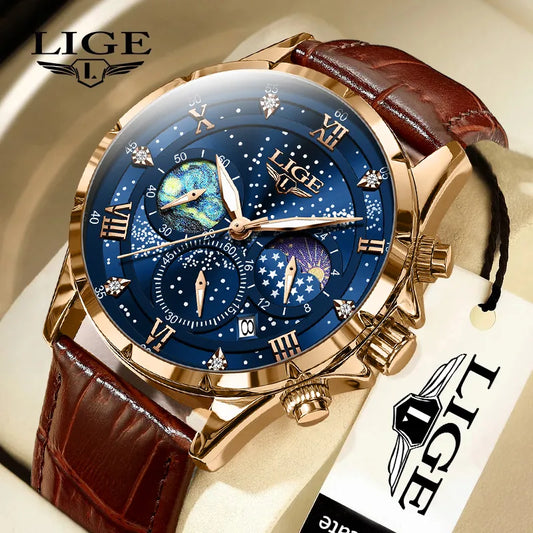 LIGE Chronograph Wristwatch