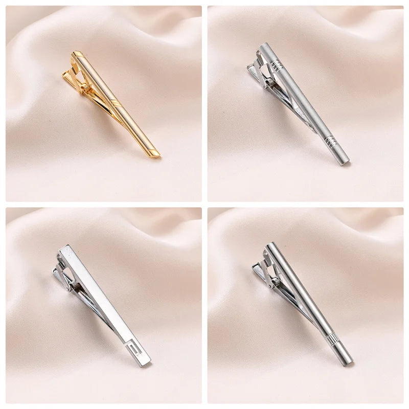 Enhance Your Style: 8-Piece Tie Clips Set with Gift Box - Perfect Wedding Guests Gifts, Men's Shirt Cufflinks, and Luxury Jewelry Ensemble