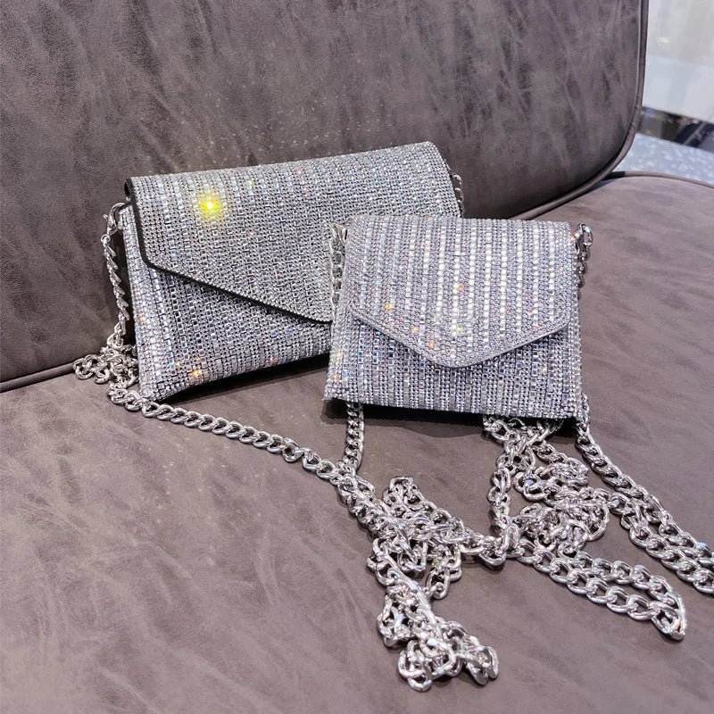 Luxury Women's Dinner Clutch: Trendy Water Diamond Versatile Clutch