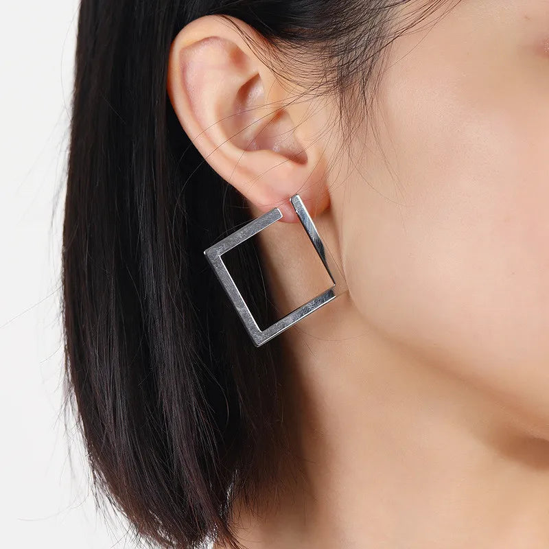 Retro Minimalist Square Earrings