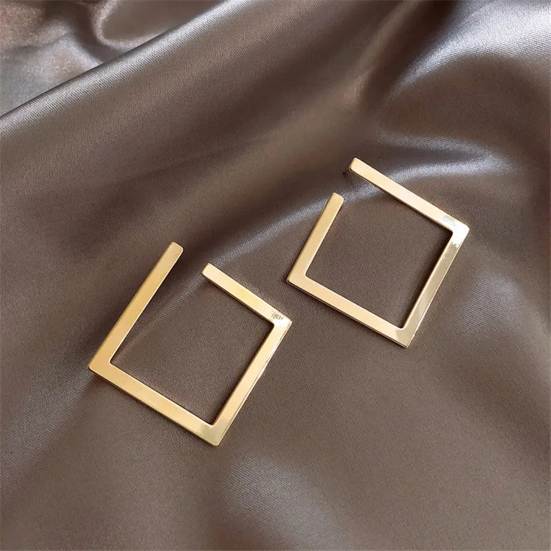 Retro Minimalist Square Earrings